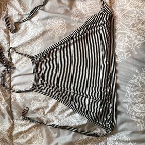 free people open back halter top crop top